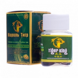 Средство для увеличения эрекции Tiger King (Король Тигр) зелёная коробка 10 таблеток